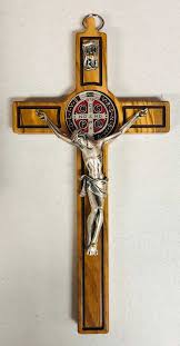 Saint Benedict 8 Olive Wood Wall Cross