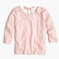 Details About J Crew Tie Back T Shirt Sheer Pink Size Small Large Xl Nwt