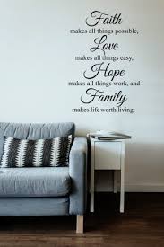 Faith Hope Love Religious Wall Decal