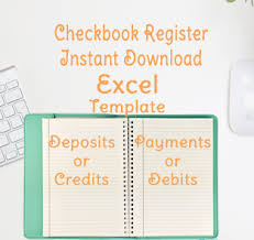 Checkbook Register Spreadsheet Check Register Template Excel