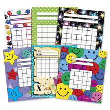 Teacher Created Resources Assorted Incentive Charts Home Project Classroom Project 6 X 5 25 6 Pack Assorted