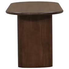 Dark Brown Acacia Oval Dining Table