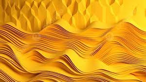 3d flat yellow background with waves in