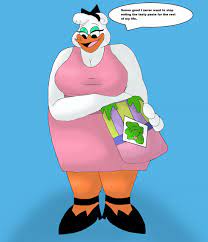 Fat Daisy Duck eating the tasty paste by mojo1985 -- Fur Affinity [dot] net