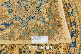 hand knotted antique kerman carpet with