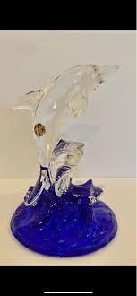 Cristal D Arque Crystal Glass Dolphin