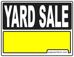 Yard Sale Sign Yard Sale Sign Template Mathsisawesome Com