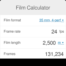 film calculator film fooe counter