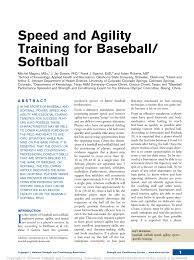 sd and agility training for baseball