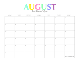 Family 2015 Calendar August 2015 Printable Calendar Gameshacksfree