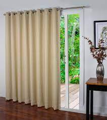 Faux linen curtain drapes 100 w x 96 l with blackout thermal lining pinch pleat curtain for sliding door patio door living room bedroom, (1 panel) sand beige $137.99 $ 137. Patio Door Curtains Thecurtainshop Com