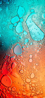 cool water droplets on orange gl 4k