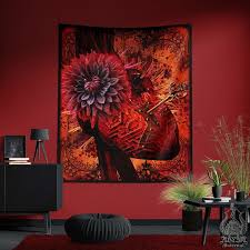 Goth Heart Tapestry Gothic Wall