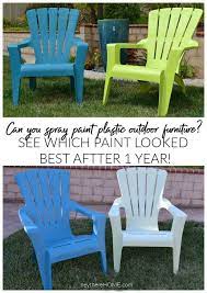 spray painted plastic outdoor chairs