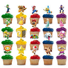 Check out these amazing mario birthday party ideas. Amazon Com 40 Decorations For Super Mario Cupcake Toppers Set Birthday Cake Party Supplies Decor Toys Games