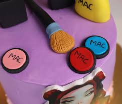 makeup themed cake