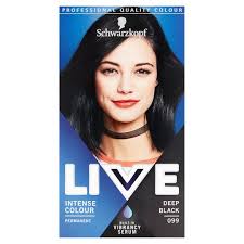We spoke to some top hair experts to gather their best tips for how to colour naturally dark or black hair. Schwarzkopf Live Intensive Color 099 Deep Black Hair Dye Tesco Groceries