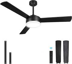 nkorka black ceiling fans with lights