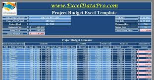 project budget excel template