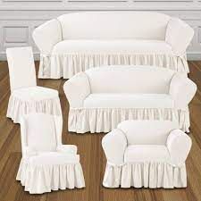 Wing Chair Slipcover White