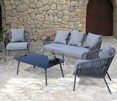 stylish grey rope outdoor furniture