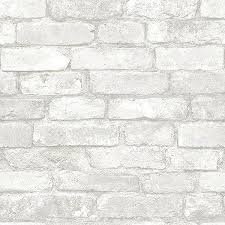 White Brick L And Stick Wallpaper