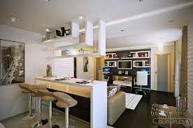 White Open Plan Kitchen Lounge