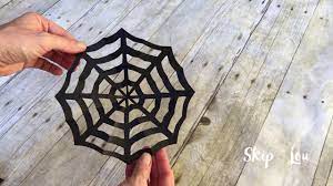 how to make a spider web out of paper
