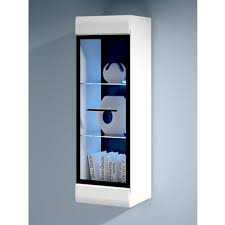 Glass Wall Display Cabinet With Led