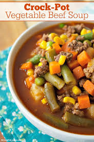 crock pot vegetable beef soup crock