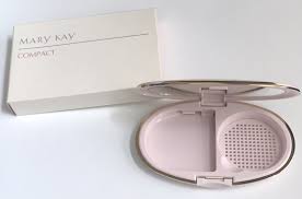 mary kay compact pink gold makeup case