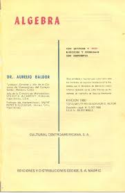 El texto de baldor es el libro más. Pdf Algebra Aurelio Baldor Merced Itzel Garcia Aguilar Academia Edu
