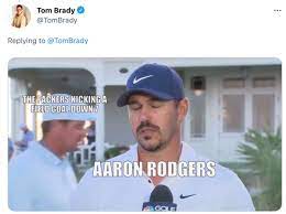 The broncos' overtime victory over tom brady and the new england patriots proved inspirational to the folks at nfl memes. Tom Brady Trolls Aaron Rodgers Savages The Packers With Golf Meme Bring Me The News