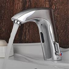 Modern mono kitchen sink mixer tap swivel spout touch sensor control nickel uk. Kitchen Mixer Sink Tap Kitchen Faucet Modern Thermostat Integrated Sensor Faucet Hot And Cold Water Basin Faucet Intelligent Infrared Automatic Sensor Sink Faucet With Us Standard Fittings Amazon Com