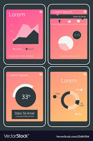 Mobile App Ui Chart And Diagram Screens Mockup Kit