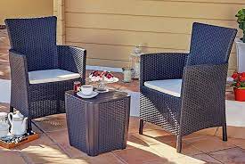 3pc Keter Iowa 2 Seater Rattan Effect