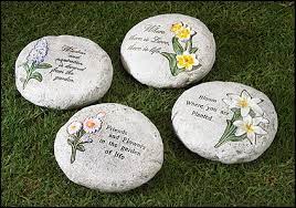 Set Of Four Garden Verse Stones