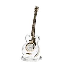 miniature clock crystal guitar gift