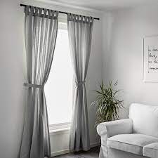 Shop for kids' curtains in kids' room decor. Lenda Curtains With Tie Backs 1 Pair Gray 55x98 Ikea