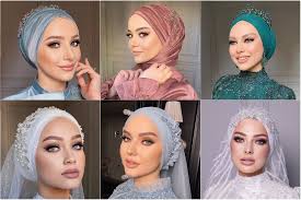 most beautiful bridal hijab makeup