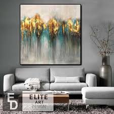 Extra Large Wall Art Abstract Gold Leaf