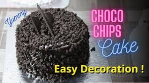 In a large bowl, cream together the butter, sugar, and brown sugar, with an electric mixer until smooth. Homemade Choco Chips Cake Choco Chips Cake Decoration With 4 Only Ingredients Real Zaika Youtube