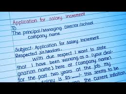 salary increment request letter writing