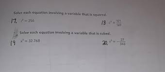 solve each equation involving a