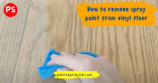 remove spray paint from vinyl floor