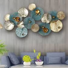 Metal Wall Art Blue And Golden At Rs