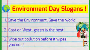 environment day slogans in english