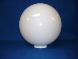12 White Acrylic Plastic Round Globe