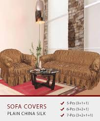 sc 116 coffee sofa covers plain silk