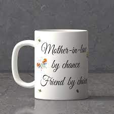 personalized mother in law white mug